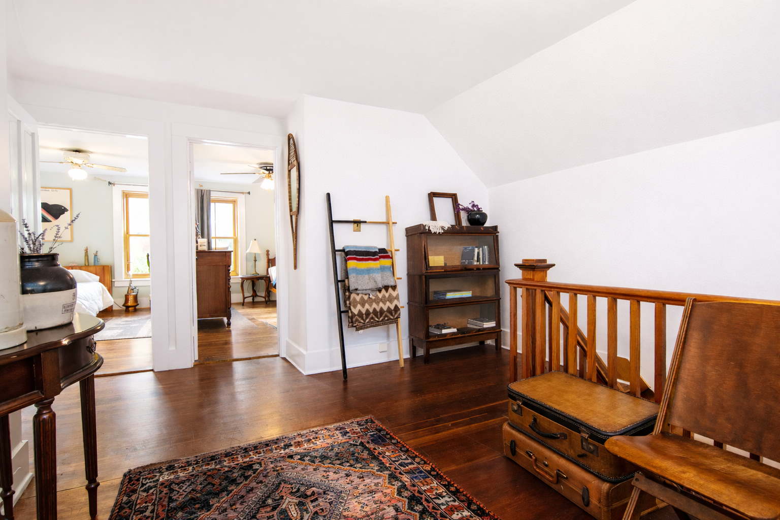 The upstairs hallway